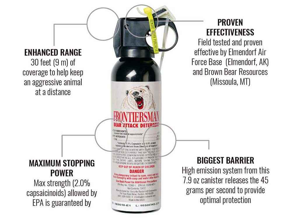 Frontiersman Bear Spray 9.2 oz with Chest Holster