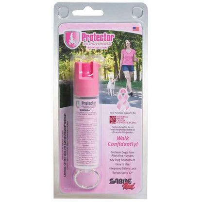 Sabre Pink Protector Dog Spray Key Ring